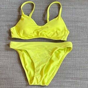 Shade & Shore Neon Yellow Bikini Set